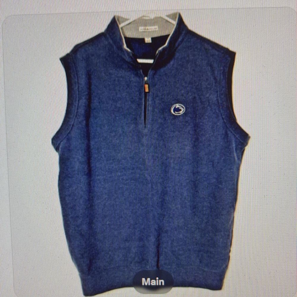 Peter Millar Men’s Crown Comfort Golf 1/4” Zip Sweater Vest Size Medium